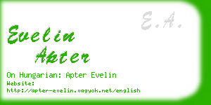 evelin apter business card